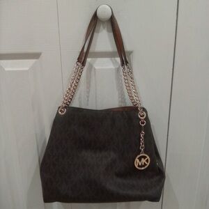 Michael Kors Brown and Gold Women's Bag